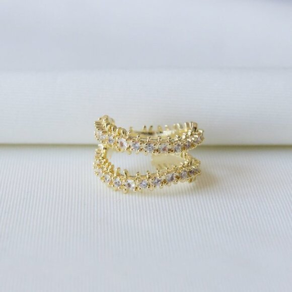 Kendra Scott Beck Wrap Ring Gold 7 - Picture 1 of 2